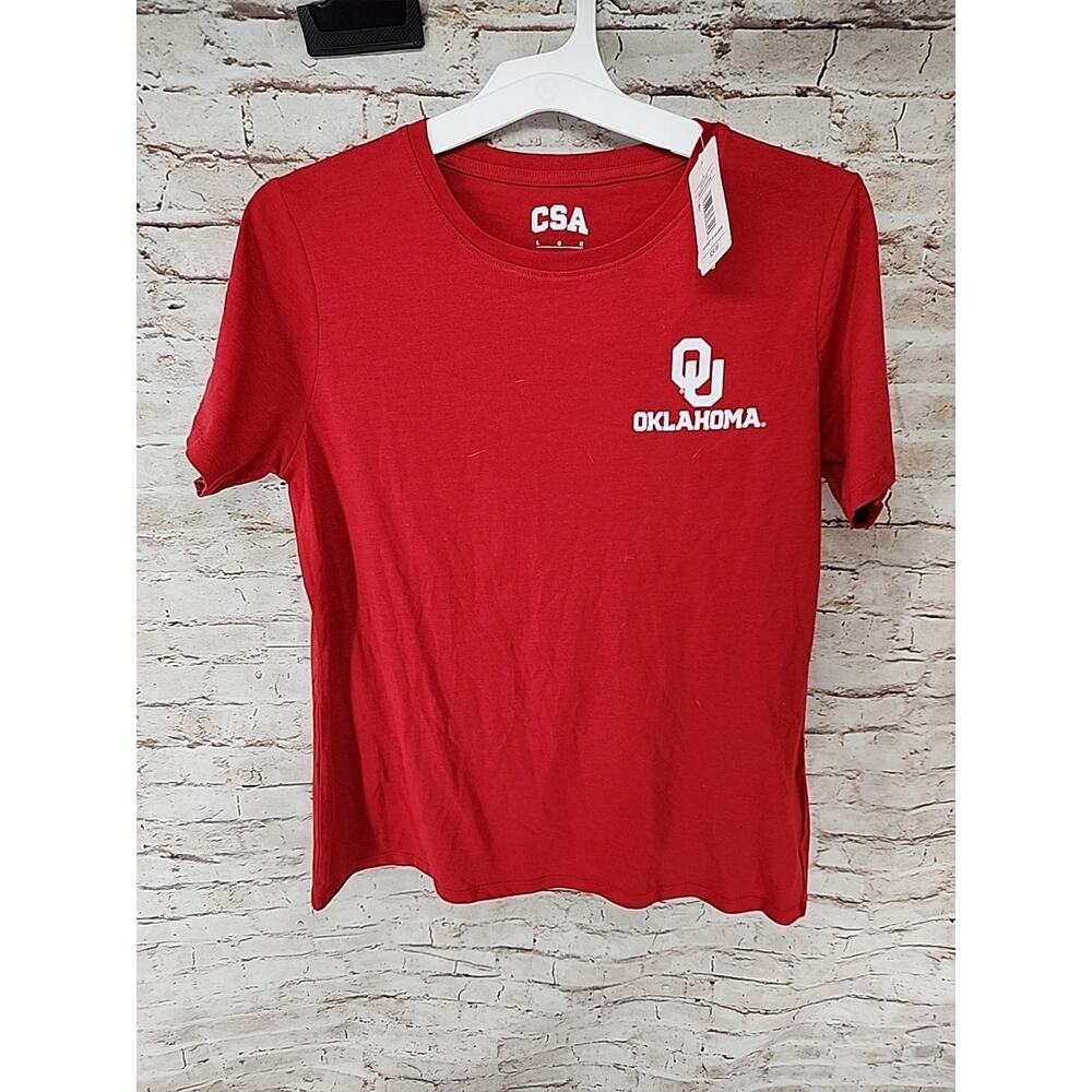 University Of Oklahoma Sooners Women's Shirt Size Large NEW Red Short Sleeve